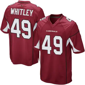 Men's Benton Whitley Arizona Cardinals Game Cardinal Team Color Jersey