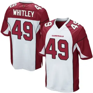 White Youth Benton Whitley Arizona Cardinals Game Jersey